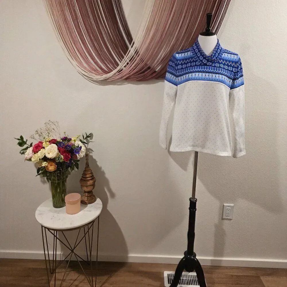 Talbots - Fair Isle Funnel-Neck Top Sz M